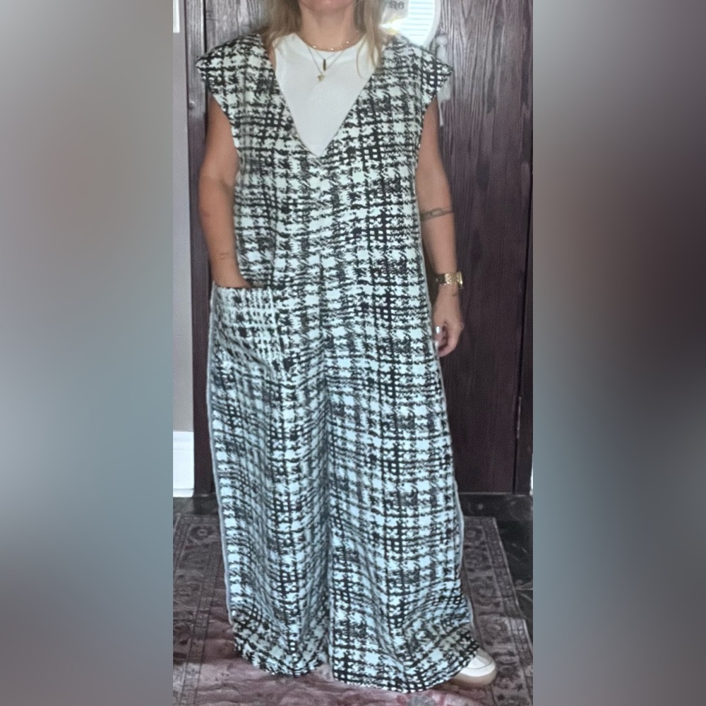 🌻 Five -stitched by tina- Upcycled wide leg jumpsuit